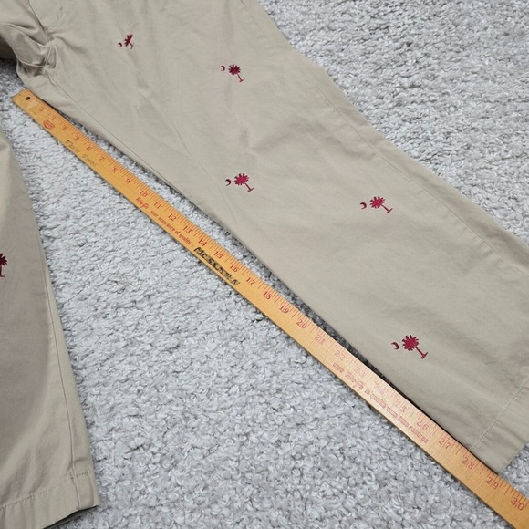 Vineyard Vines Pants Mens 40x30 (Fits 37x29) Palm Tree Slim Fit Breaker Straight - Picture 13 of 15